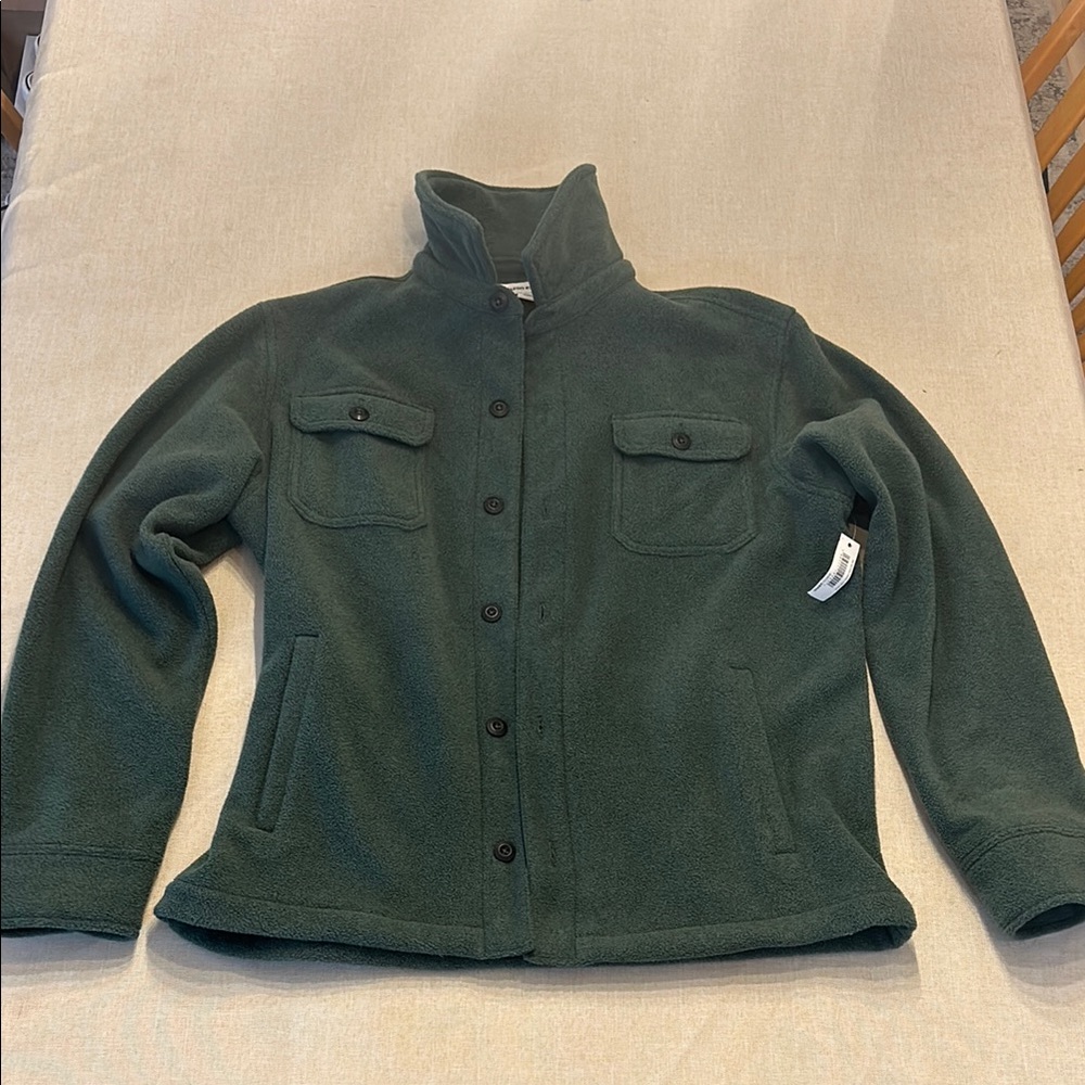 Dark Green Amazon Essentials Fleece Jacket